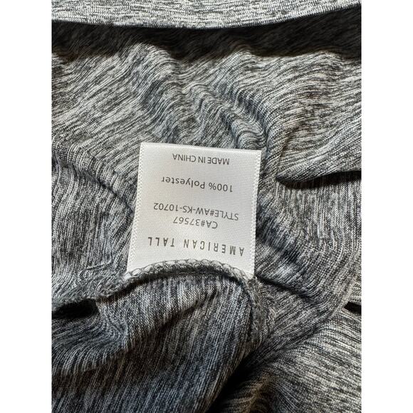 AMERICAN TALL Women's; XL TALL/LONG t-shirt; performance material, Gray V neck - Picture 7 of 9